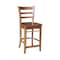 International Concepts 36 in. Solid Wood Round Extension Dining Table with 2 Counter Height Stools in Distressed Oak K42-36RXT-23B-S61722 - alternate 3